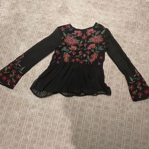 Black Rose Blouse